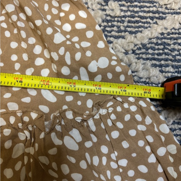 Chic Tan Polka Dot Skater Skirt - Picture 5 of 6